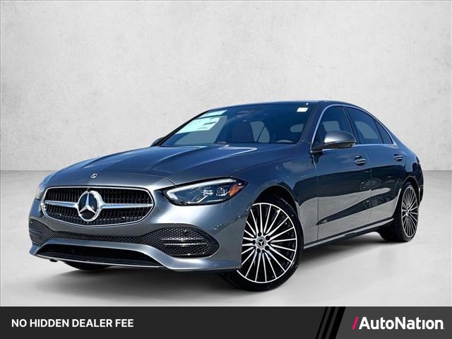 Gray (Selenite Grey Metallic) 2026 Mercedes-Benz C-Class Sedan Rear-Wheel Drive Automatic