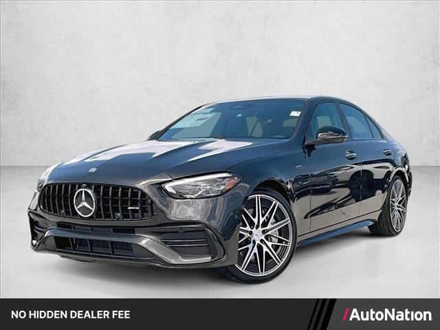 Gray (Graphite Grey Metallic) 2026 Mercedes-Benz C-Class Sedan All-Wheel Drive Automatic