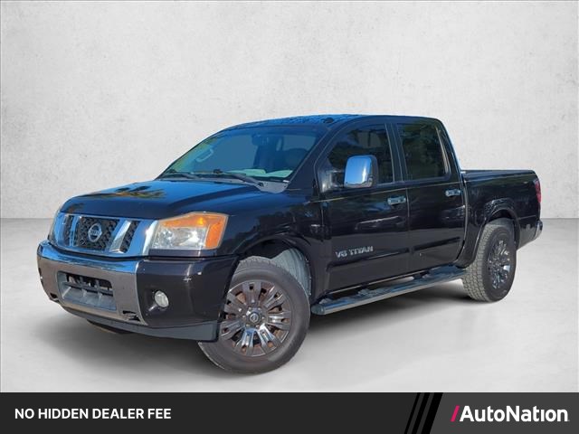 Brown (Espresso Black Metallic) 2014 Nissan Titan SL Crew Cab 4WD Pickup Truck Four-Wheel Drive Automatic