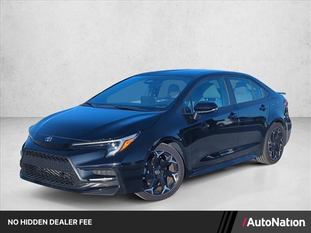 Midnight Black Metal 2025 Toyota Corolla Sedan Front-Wheel Drive Continuously Variable Transmission