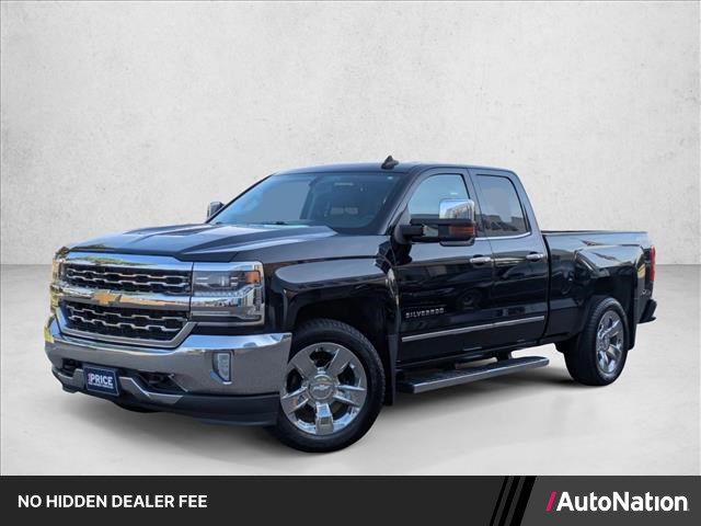 Black 2016 Chevrolet Silverado 1500 LTZ Double Cab 4WD Pickup Truck Four-Wheel Drive 8-Speed Automatic