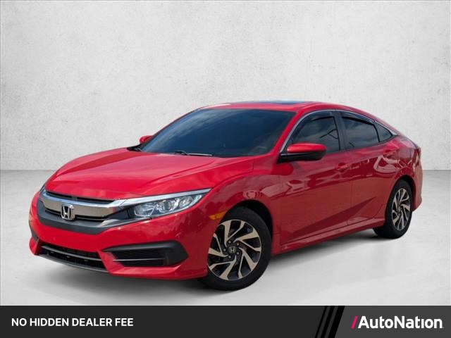 Rallye Red 2018 Honda Civic Sedan Front-Wheel Drive Automatic