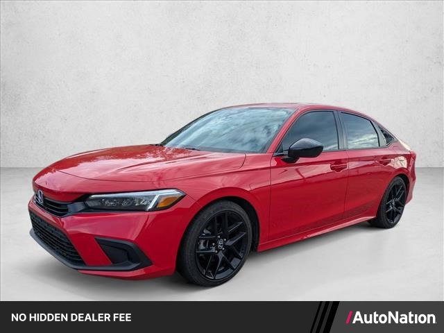 Rallye Red 2024 Honda Civic Sport FWD Sedan Front-Wheel Drive Automatic