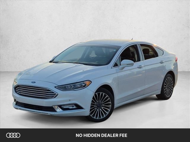 White Platinum Metallic Tri-Coat 2017 Ford Fusion Sedan All-Wheel Drive 6-Speed Automatic