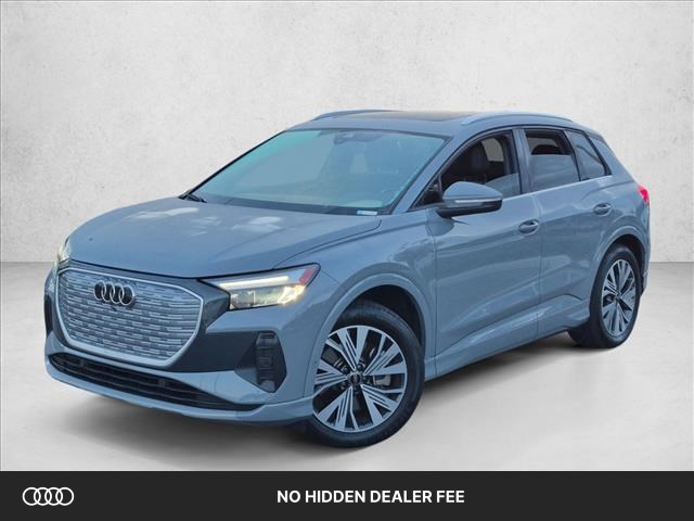 Pebble Gray 2023 Audi Q4 e-tron SUV / Crossover Rear-Wheel Drive 1-Speed Automatic