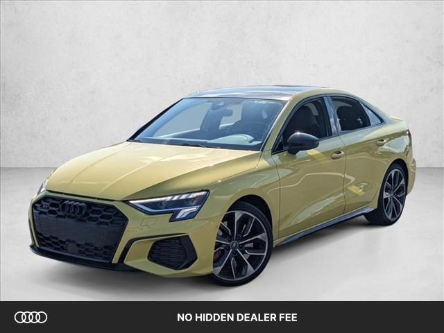 Python Yellow Metallic 2024 Audi S3 2.0T quattro Premium Plus AWD Sedan All-Wheel Drive Automatic