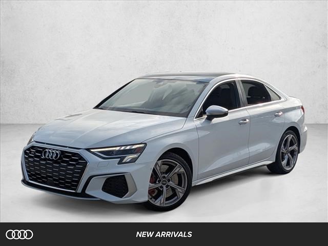 Glacier White Metallic 2023 Audi S3 2.0T quattro Premium Plus AWD Sedan All-Wheel Drive Automatic
