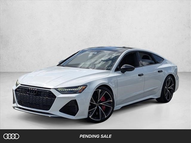 Glacier White Metallic 2023 Audi RS 7 4.0T quattro AWD Sedan All-Wheel Drive Automatic