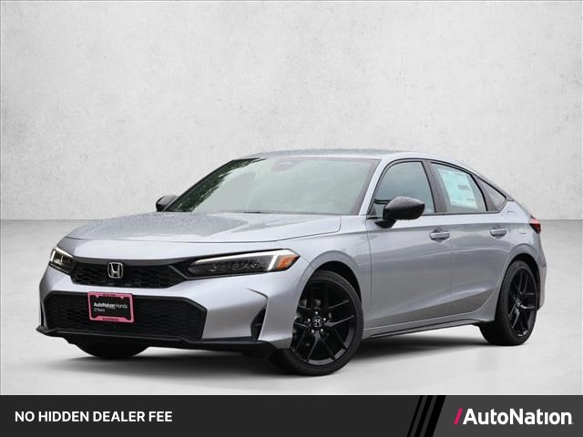 Solar Silver Metallic 2026 Honda Civic Hatchback Hatchback Front-Wheel Drive Continuously Variable Transmission