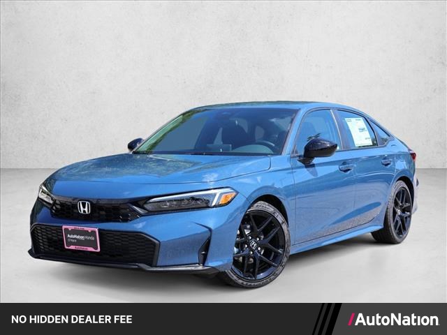 Blue Lagoon Pearl 2026 Honda Civic Sedan Front-Wheel Drive Continuously Variable Transmission