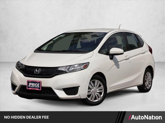 White 2015 Honda Fit Hatchback Front-Wheel Drive Automatic