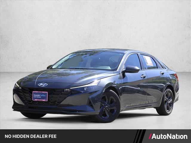 Portofino Gray 2021 Hyundai Elantra Sedan Front-Wheel Drive Automatic