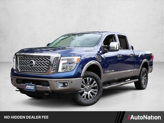 Deep Blue Pearl 2016 Nissan Titan Pickup Truck Four-Wheel Drive Automatic