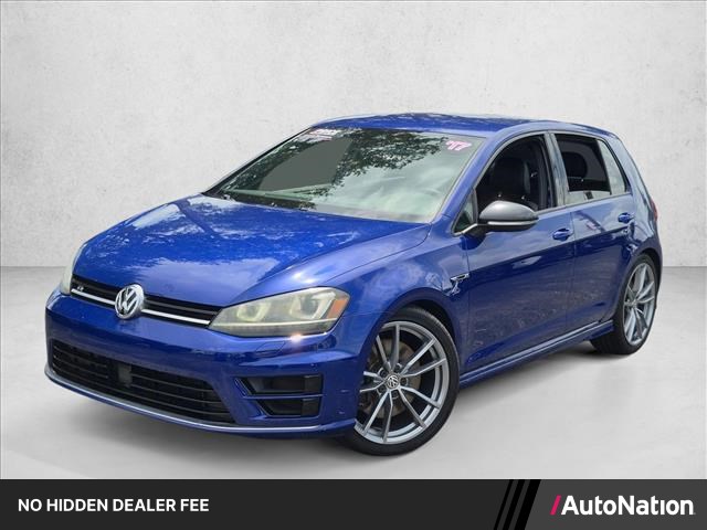 Blue 2017 Volkswagen Golf R Hatchback All-Wheel Drive 6-Speed Automatic