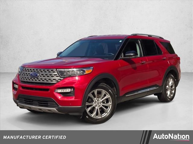 Rapid Red Metallic Tinted Clearcoat 2021 Ford Explorer Limited AWD SUV / Crossover All-Wheel Drive Automatic
