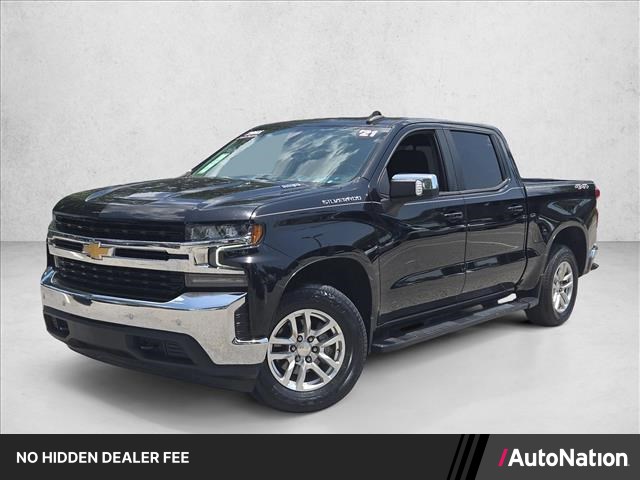 Black 2021 Chevrolet Silverado 1500 Pickup Truck Four-Wheel Drive Automatic