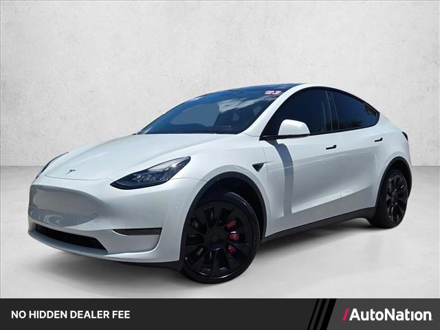 Pearl White Multi-Coat 2023 Tesla Model Y SUV / Crossover All-Wheel Drive Automatic