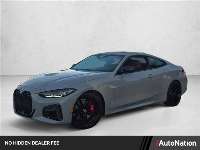 Gray (Brooklyn Grey Metallic) 2024 BMW 4 Series Coupe Rear-Wheel Drive Automatic