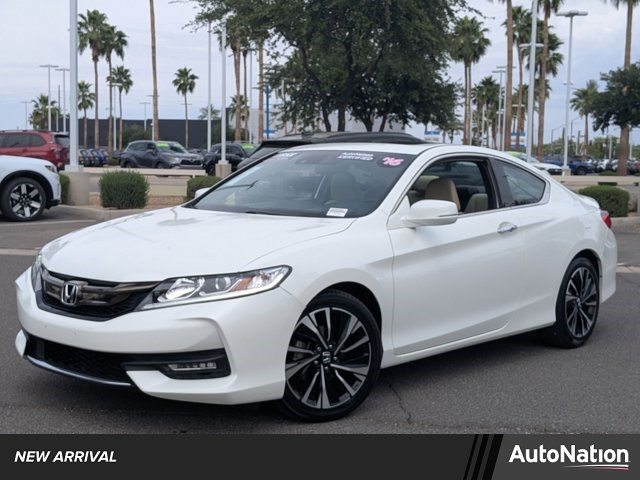White 2016 Honda Accord Coupe EX-L V6 with Honda Sensing Coupe Front-Wheel Drive 6-Speed Automatic