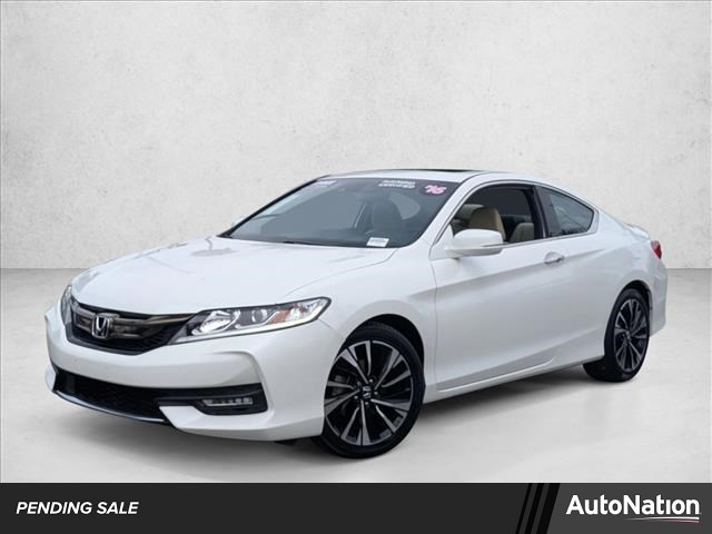 White 2016 Honda Accord Coupe EX-L V6 with Honda Sensing Coupe Front-Wheel Drive 6-Speed Automatic