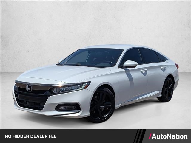 Platinum White Pearl 2019 Honda Accord Sedan Front-Wheel Drive Automatic