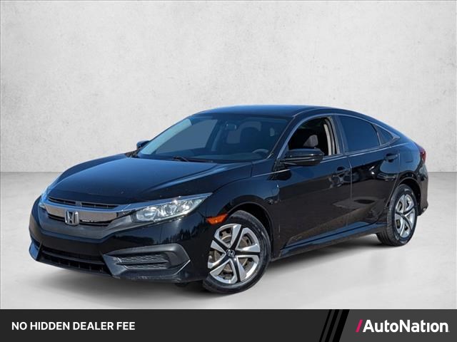Black 2018 Honda Civic LX Sedan Front-Wheel Drive Automatic