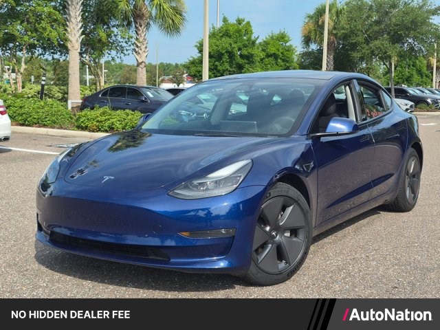 Blue 2023 Tesla Model 3 Sedan Rear-Wheel Drive Automatic