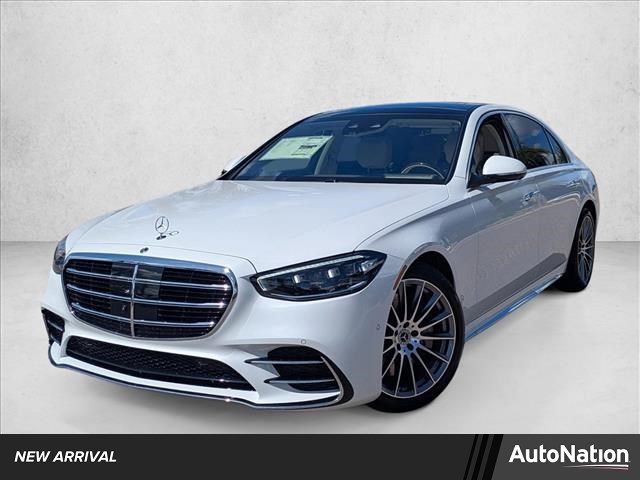 Manufaktur Moonlight White Metallic 2026 Mercedes-Benz S-Class S 500 4MATIC Sedan All-Wheel Drive Automatic