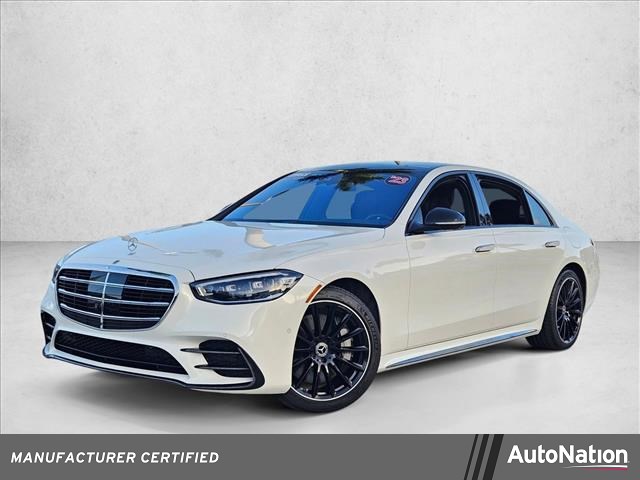 Manufaktur Diamond White 2023 Mercedes-Benz S-Class S 580e 4MATIC AWD Sedan All-Wheel Drive Automatic