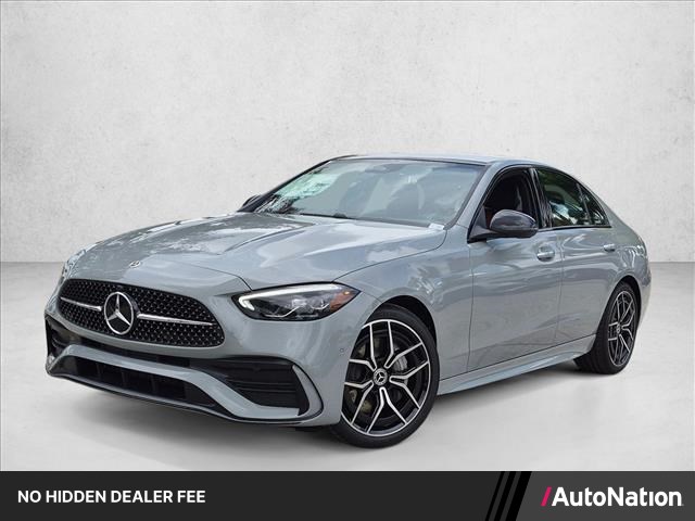 Gray (Manufaktur Alpine Grey) 2026 Mercedes-Benz C-Class Sedan Rear-Wheel Drive Automatic