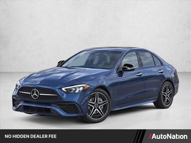 Twilight Blue Metallic 2024 Mercedes-Benz C-Class Sedan Rear-Wheel Drive Automatic