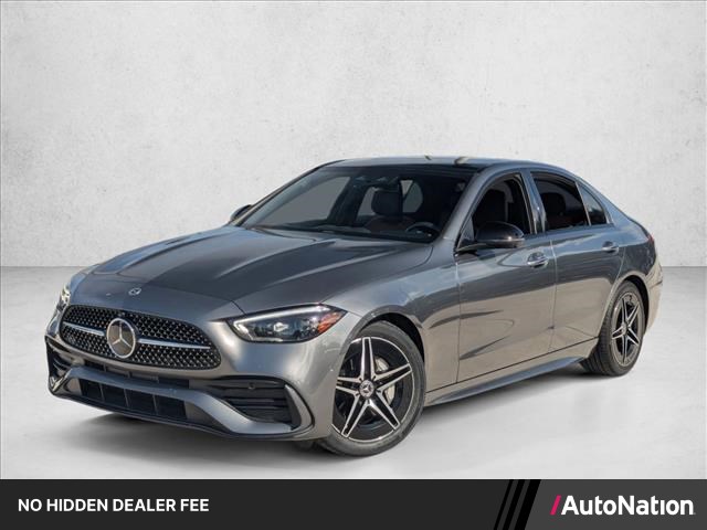 Gray (Selenite Grey Metallic) 2024 Mercedes-Benz C-Class C 300 4MATIC Sedan All-Wheel Drive Automatic