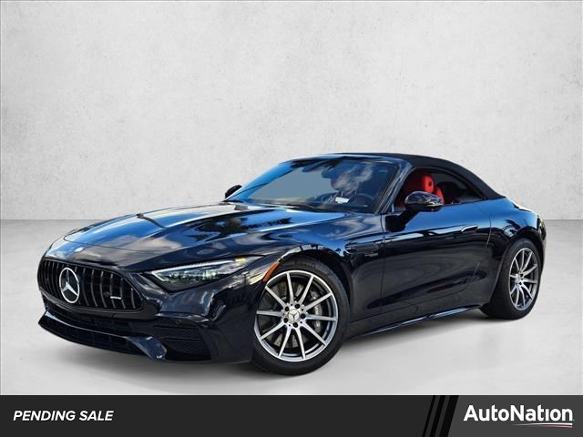 Obsidian Black Metallic 2024 Mercedes-Benz SL-Class AMG SL 43 RWD Convertible Rear-Wheel Drive Automatic