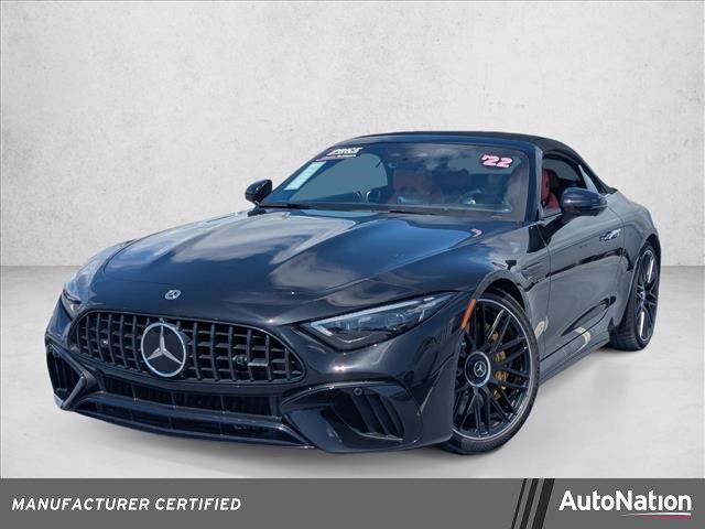 Obsidian Black Metallic 2022 Mercedes-Benz SL-Class AMG SL 63 4MATIC Convertible All-Wheel Drive Automatic