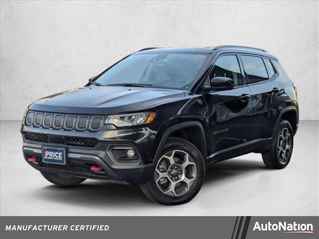 Diamond Black Crystal Pearlcoat 2022 Jeep Compass Trailhawk 4WD SUV / Crossover Four-Wheel Drive 9-Speed Automatic
