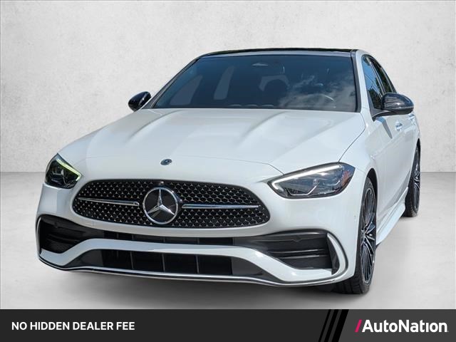 Polar White 2023 Mercedes-Benz C-Class Sedan Rear-Wheel Drive Automatic