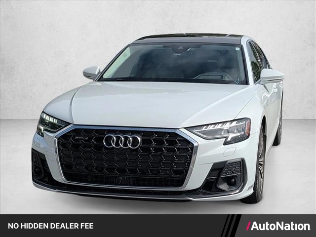 Glacier White Meta 2023 Audi A8 Sedan All-Wheel Drive Automatic