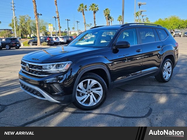 Deep Black Pearl 2021 Volkswagen Atlas V6 SE FWD with Technology SUV / Crossover Front-Wheel Drive 8-Speed Automatic