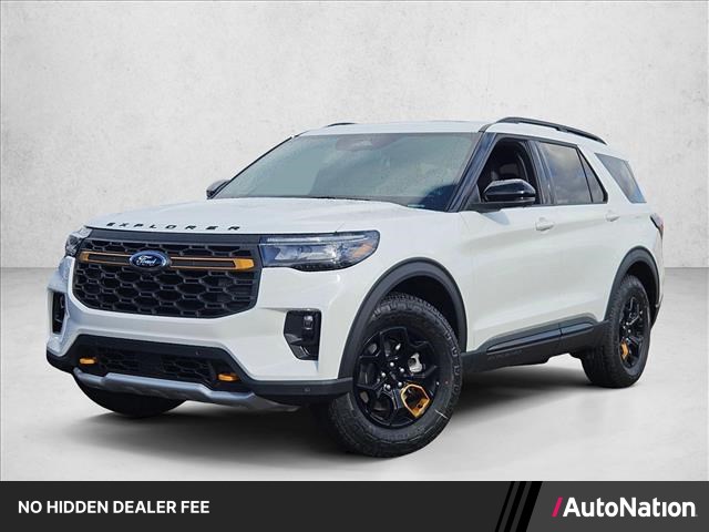 Star White Metallic Tri-Coat 2026 Ford Explorer SUV / Crossover All-Wheel Drive Automatic