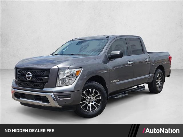 Gray (Gun Metallic) 2021 Nissan Titan SV Crew Cab RWD Pickup Truck 4X2 Automatic