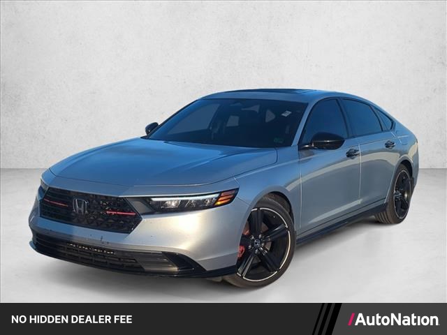 Solar Silver Metallic 2025 Honda Accord Hybrid Sedan Front-Wheel Drive Automatic