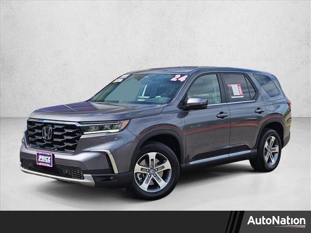 Gray (Modern Steel Metallic) 2024 Honda Pilot EX-L AWD with Captains Chairs SUV / Crossover All-Wheel Drive Automatic