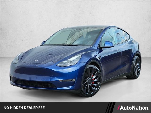 Blue 2022 Tesla Model Y SUV / Crossover All-Wheel Drive Automatic