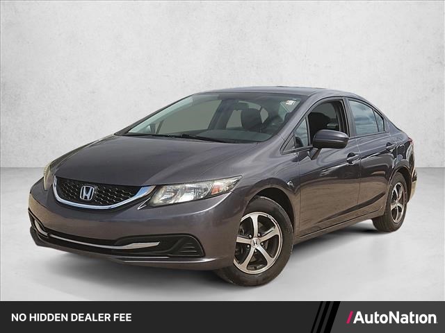 White 2015 Honda Civic Sedan Front-Wheel Drive Automatic