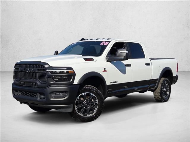 Bright White Clearcoat 2026 RAM 2500 Rebel Crew Cab 4WD Pickup Truck Four-Wheel Drive 8-Speed Automatic