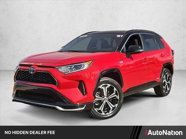 Supersonic Red/Mid 2021 Toyota RAV4 Prime SUV / Crossover All-Wheel Drive Automatic