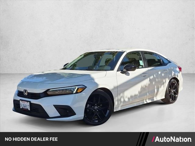 Platinum White Pearl 2024 Honda Civic Sedan Front-Wheel Drive Automatic