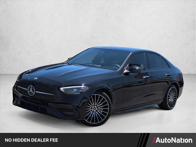Black 2024 Mercedes-Benz C-Class Sedan Rear-Wheel Drive Automatic