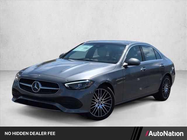 Gray (Selenite Grey Metallic) 2026 Mercedes-Benz C-Class Sedan All-Wheel Drive Automatic