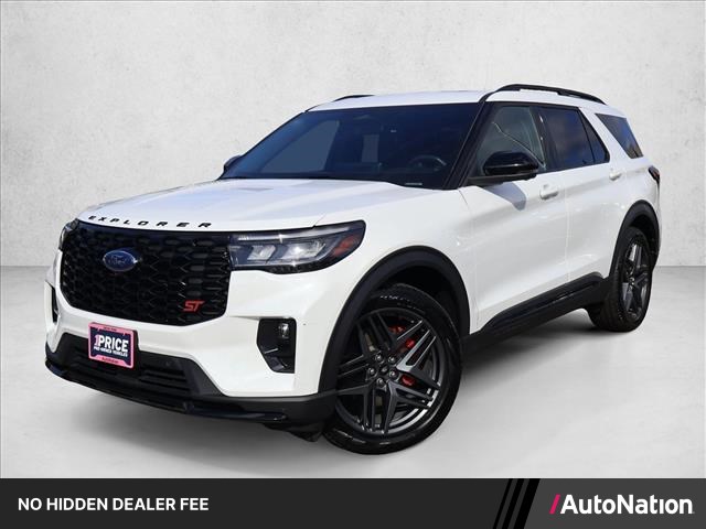 Star White Metallic Tri-Coat 2025 Ford Explorer SUV / Crossover All-Wheel Drive Automatic